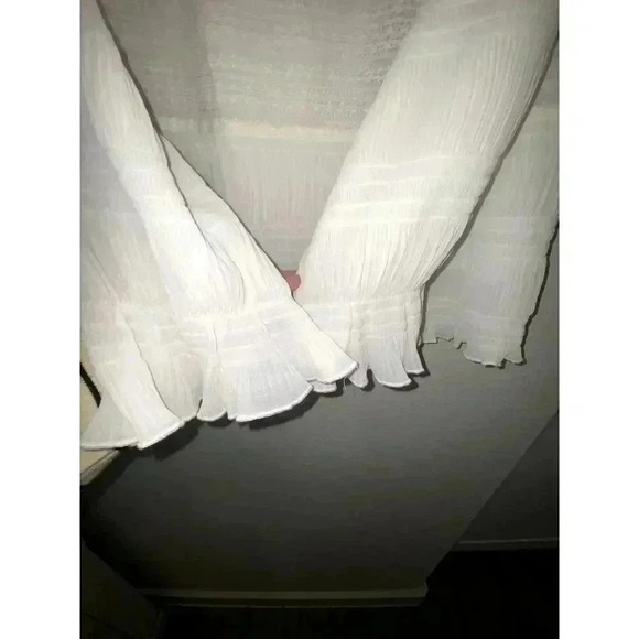 NWOT Velvet by Graham & Spencer Women's Ynez Smocked Long Sleeve Ruffle Blouse - Picture 5 of 6